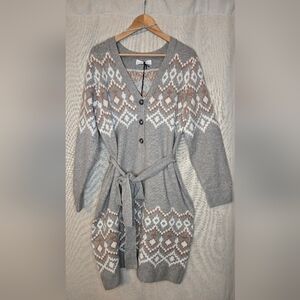 Gray Patterned Women's Sweater